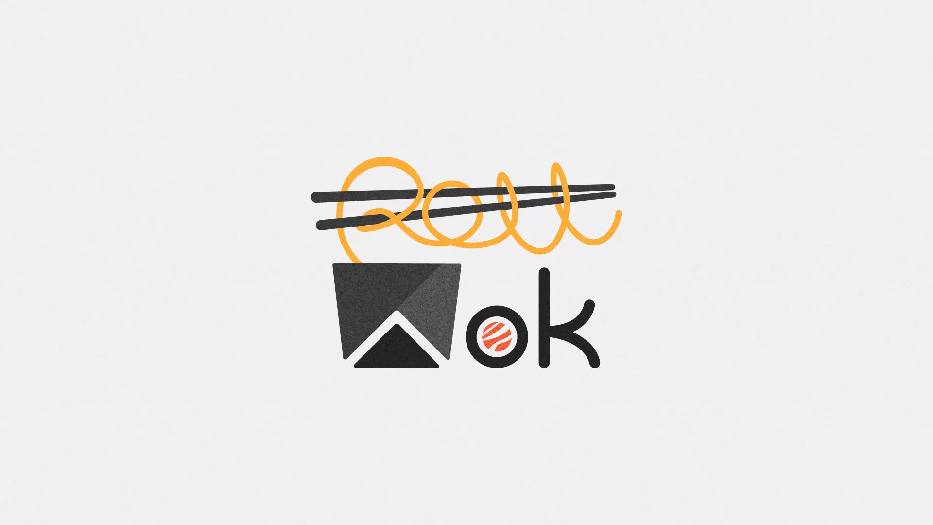 Разработка логотипа суши-бара «Roll Wok Club» в Агидели