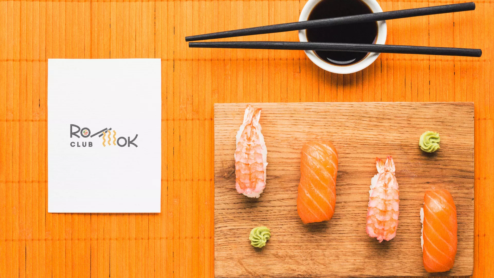 Создание логотипа суши-бара «Roll Wok Club» в Агидели
