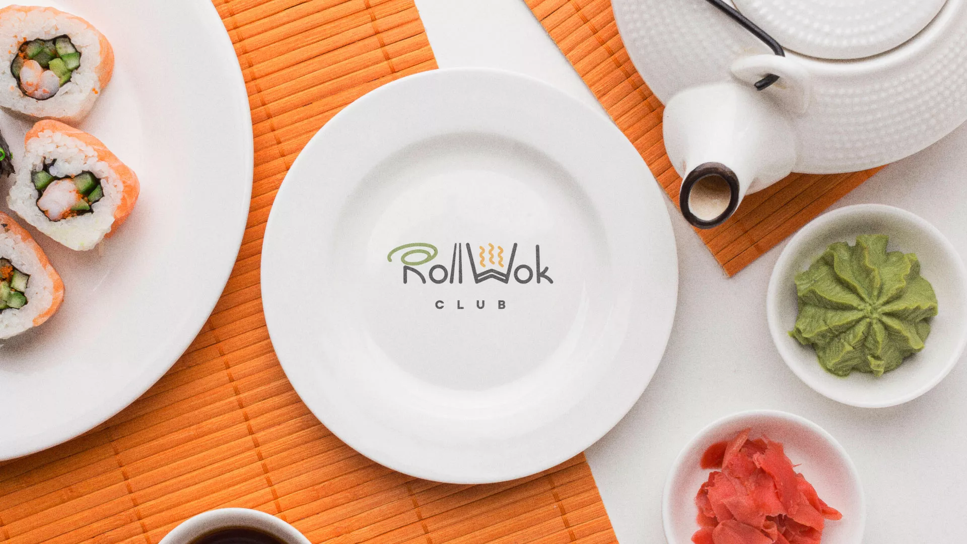 Разработка логотипа и фирменного стиля в Агидели для суши-бара «Roll Wok Club» Разработка логотипа и фирменного стиля в Агидели для суши-бара «Roll Wok Club»